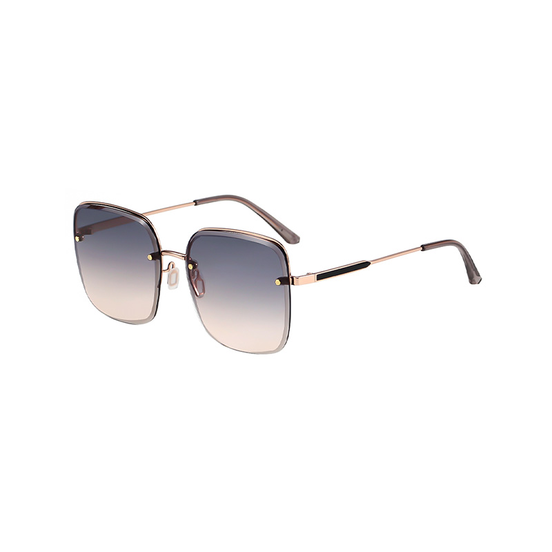 Lunettes de soleil à monture carrée à verres en nylon ombré 28509