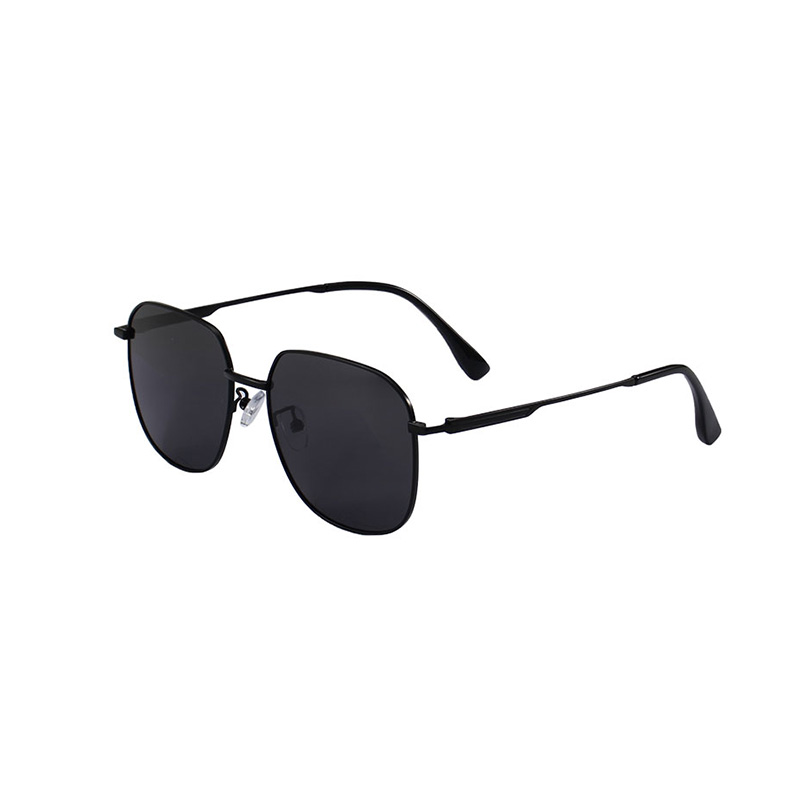 P29063 Lunettes de soleil polarisées à monture carrée en métal pour hommes